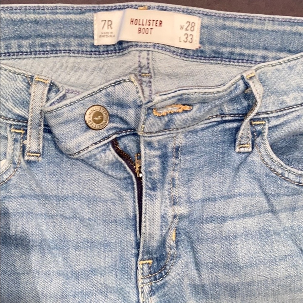 WOMENS HOLLISTER BOOT CUT JEANS SIZE7